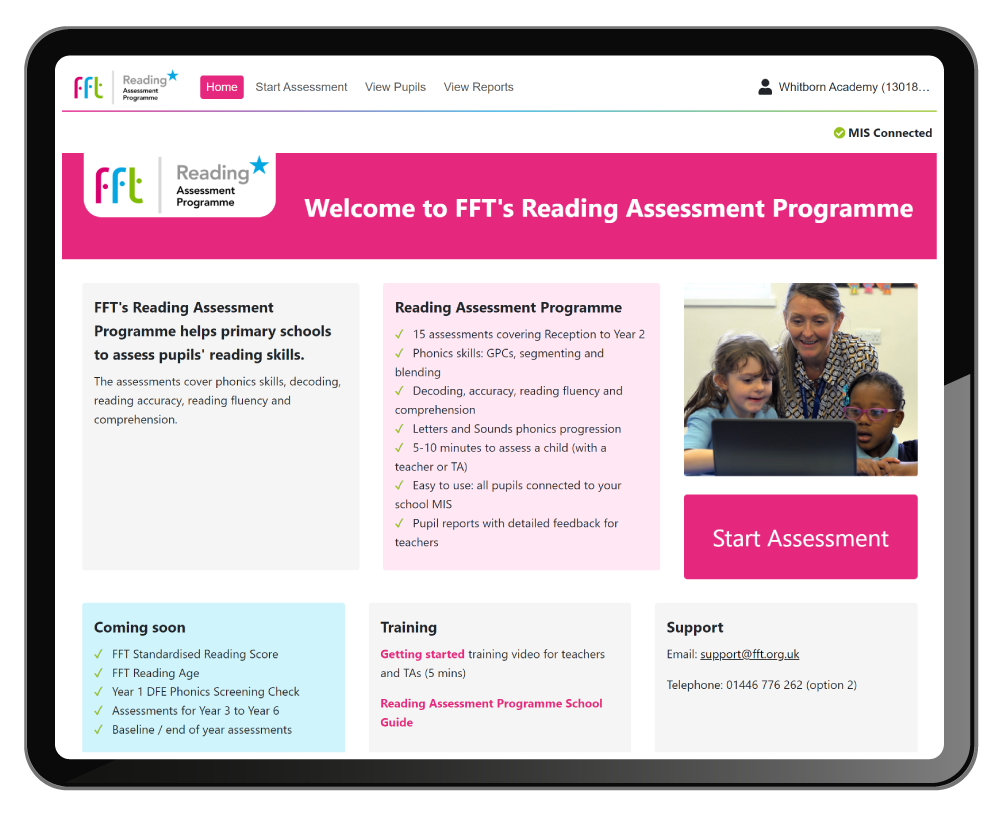 Reading Assessment Programme homepage